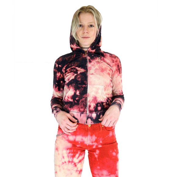 Reverse Dyed Dark Juicy Zip Sweater - Picture 7 of 7